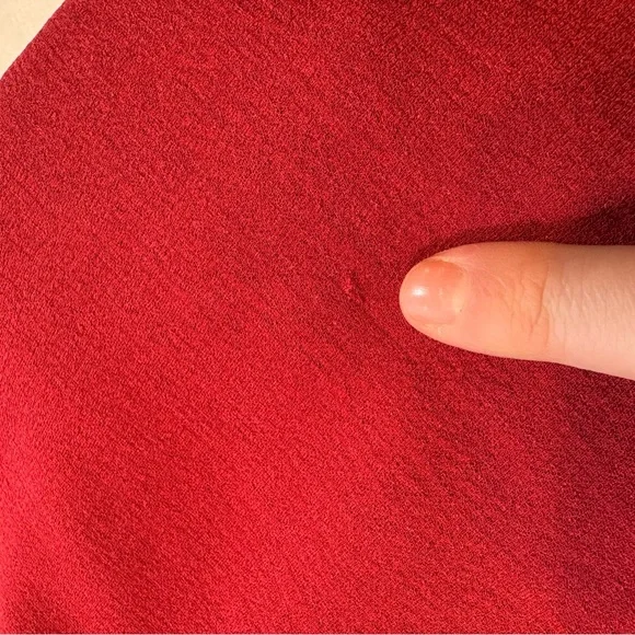 Madewell Texture & Thread Red V-Neck Wrap Blouse - Picture 10 of 11